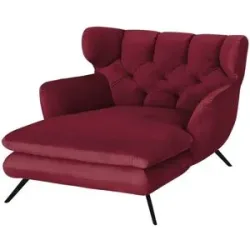 Jette Home Longseat-Sessel Samt Caldara ¦ rot ¦ Maße (cm): B: 130 H: 95 T: 160.0