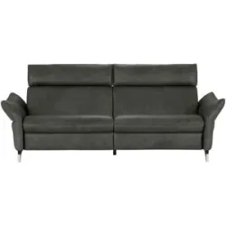 Himolla Einzelsofa aus Echtleder 1926 ¦ grau ¦ Maße (cm): B: 224 H: 94 T: 95.0