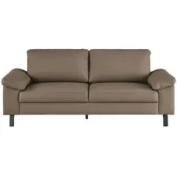 Max Schelling Ledersofa mit Winkelfüßen Maximum ¦ braun ¦ Maße (cm): B: 224 H: