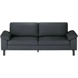 Max Schelling Ledersofa mit Winkelfüßen Maximum ¦ blau ¦ Maße (cm): B: 224 H: 86