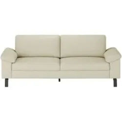 Max Schelling Ledersofa mit Winkelfüßen Maximum ¦ beige ¦ Maße (cm): B: 224 H: