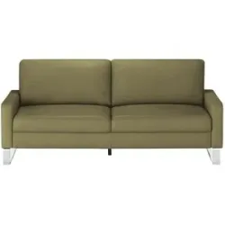 Max Schelling Ledersofa mit Kufengestell Maximum ¦ grün ¦ Maße (cm): B: 204 H: