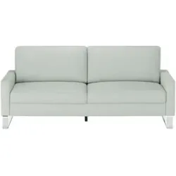 Max Schelling Ledersofa mit Kufengestell Maximum ¦ grau ¦ Maße (cm): B: 204 H: