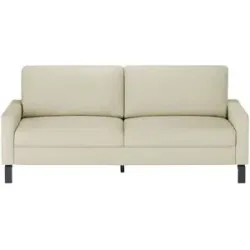 Max Schelling Ledersofa mit Winkelfüßen Maximum ¦ beige ¦ Maße (cm): B: 204 H: