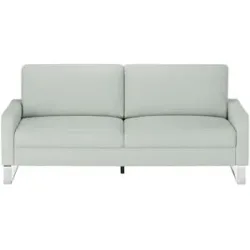 Max Schelling Ledersofa mit Kufengestell Maximum ¦ grau ¦ Maße (cm): B: 184 H: