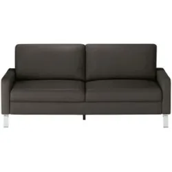 Max Schelling Ledersofa mit Winkelfüßen Maximum ¦ braun ¦ Maße (cm): B: 184 H: