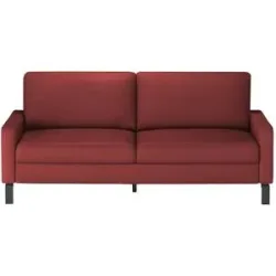 Max Schelling Ledersofa mit Winkelfüßen Maximum ¦ rot ¦ Maße (cm): B: 184 H: 86
