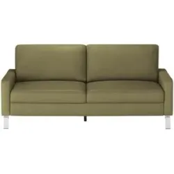 Max Schelling Ledersofa mit Winkelfüßen Maximum ¦ grün ¦ Maße (cm): B: 184 H: 86