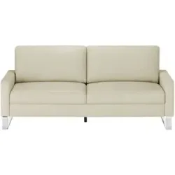 Max Schelling Ledersofa mit Kufengestell Maximum ¦ beige ¦ Maße (cm): B: 164 H: