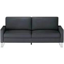 Max Schelling Ledersofa mit Kufengestell Maximum ¦ blau ¦ Maße (cm): B: 164 H: