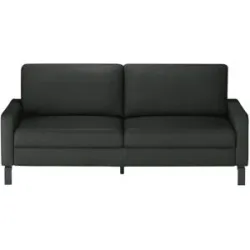 Max Schelling Ledersofa mit Winkelfüßen Maximum ¦ schwarz ¦ Maße (cm): B: 164 H:
