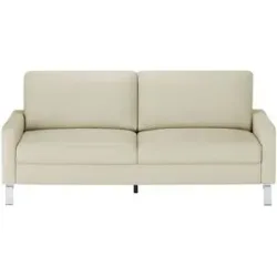 Max Schelling Ledersofa mit Winkelfüßen Maximum ¦ beige ¦ Maße (cm): B: 164 H: