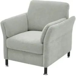 meinSofa Sessel mit Hocker  Veit ¦ grau ¦ Maße (cm): B: 86 H: 90 T: 93.0