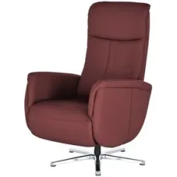meinSofa Relaxsessel aus Leder Franzi-L ¦ rot ¦ Maße (cm): B: 71 H: 112 T: 83.0