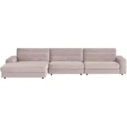Höffner Ecksofa Samt  Scarlatti ¦ rosa/pink ¦ Maße (cm): B: 416 H: 83 T: 205.0