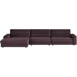 Höffner Ecksofa Samt  Scarlatti ¦ lila/violett ¦ Maße (cm): B: 416 H: 83 T: 205.0