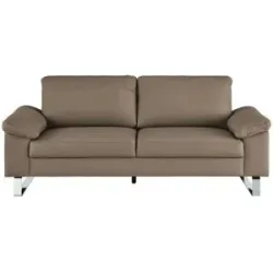Max Schelling Ledersofa mit Kufengestell Maximum ¦ braun ¦ Maße (cm): B: 204 H: