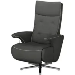 meinSofa Drehsessel aus Leder Franzi ¦ schwarz ¦ Maße (cm): B: 73 H: 115 T: 83.0