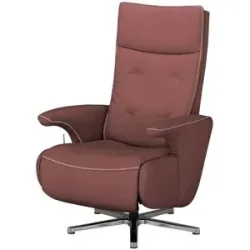 meinSofa Drehsessel aus Leder Franzi ¦ rot ¦ Maße (cm): B: 73 H: 115 T: 83.0