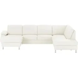 meinSofa Wohnlandschaft mit Sitz- und Rückenbezug aus Leder Kathi ¦ weiß ¦ Maße