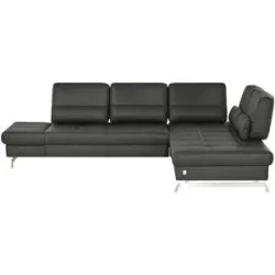 JOOP! Ecksofa Leder  Loft 8108 ¦ schwarz ¦ Maße (cm): B: 299 H: 86 T: 250.0