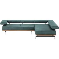 JOOP! Ecksofa Leder  24/7 8106 ¦ türkis/petrol ¦ Maße (cm): B: 237 H: 85 T: