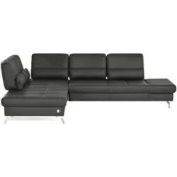 JOOP! Ecksofa Leder  Loft 8108 ¦ schwarz ¦ Maße (cm): B: 299 H: 86 T: 250.0
