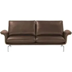 Nils Olsen Ledersofa aus Echtleder Alva ¦ braun ¦ Maße (cm): B: 214 H: 87 T: