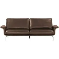 Nils Olsen Ledersofa aus Echtleder Alva ¦ braun ¦ Maße (cm): B: 244 H: 87 T: