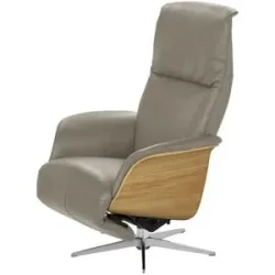 Nils Olsen Relaxsessel Leder / Kunstleder Frederik ¦ grau ¦ Maße (cm): B: 78 H: