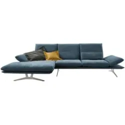 Koinor Ecksofa aus Flachgewebe Francis ¦ blau ¦ Maße (cm): B: 314 H: 93 T: 159.0