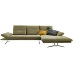 Koinor Ecksofa aus Flachgewebe Francis ¦ grün ¦ Maße (cm): B: 314 H: 93 T: 159.0
