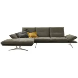 Koinor Ecksofa aus Flachgewebe Francis ¦ braun ¦ Maße (cm): B: 314 H: 93 T: