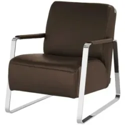 W.SCHILLIG Sessel aus Leder 17350 Quadroo ¦ braun ¦ Maße (cm): B: 65 H: 82 T: