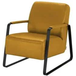 W.SCHILLIG Leder Sessel  17350 Quadroo ¦ gelb ¦ Maße (cm): B: 65 H: 82 T: 82.0