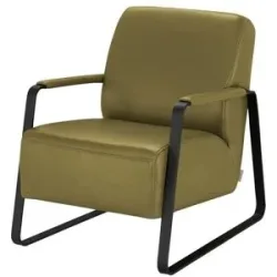W.SCHILLIG Leder Sessel  17350 Quadroo ¦ grün ¦ Maße (cm): B: 65 H: 82 T: 82.0