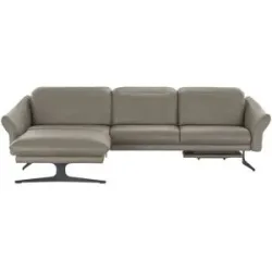 Himolla Ecksofa Leder 1059 ¦ grau ¦ Maße (cm): B: 284 H: 83 T: 179.0