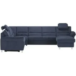 meinSofa Wohnlandschaft  Donald ¦ blau ¦ Maße (cm): B: 335 H: 89 T: 262.0
