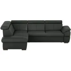 uno Ecksofa aus Echtleder Town ¦ schwarz ¦ Maße (cm): B: 264 H: 76 T: 210.0
