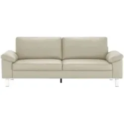 Höffner Einzelsofa aus Echtleder Bena ¦ creme ¦ Maße (cm): B: 228 H: 86 T: 97.0
