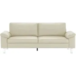 Höffner Einzelsofa aus Echtleder Bena ¦ beige ¦ Maße (cm): B: 228 H: 86 T: 97.0