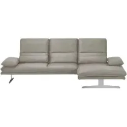 W.SCHILLIG Ecksofa aus Mikrofaser Broadway ¦ grau ¦ Maße (cm): B: 291 H: 94 T: