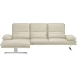 W.SCHILLIG Ecksofa aus Mikrofaser Broadway ¦ beige ¦ Maße (cm): B: 291 H: 94 T: