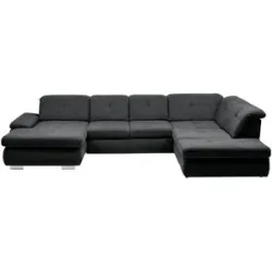 Lounge Collection Wohnlandschaft Flachgewebe  Affair ¦ schwarz ¦ Maße (cm): B:
