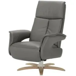 Nils Olsen Relaxsessel aus Leder  Lia ¦ grau ¦ Maße (cm): B: 78 H: 108 T: 86.0