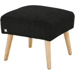 Soho Polsterhocker  Jolyn ¦ schwarz ¦ Maße (cm): B: 49 H: 45 T: 49.0