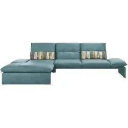 Koinor Leder-Ecksofa  Humfrey ¦ türkis/petrol ¦ Maße (cm): B: 314 H: 93 T: 159.0