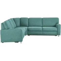 smart Ecksofa  Valencia ¦ türkis/petrol ¦ Maße (cm): B: 236 H: 90 T: 266.0