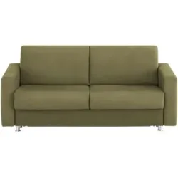 Höffner Schlafsofa aus Mikrofaser München ¦ grün