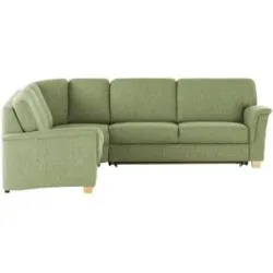 smart Ecksofa  Valencia ¦ grün ¦ Maße (cm): B: 242 H: 90 T: 272.0